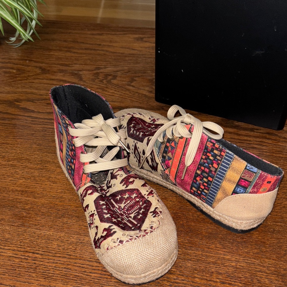 Source Unknown Multicolor Espadrille Boots - image 9